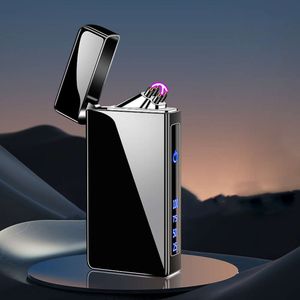 Factory Direct Wholesale Flameless Custom Electric Cigarette USB Rechargeable Metal Plasma Arc Lighter Usb-C With Gift Box