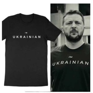 Herr t-shirts samma stil för zelensky mens t-shirt vi är från ukraina ukrainska flaggskjorta kvinnor mens korta slve casual o-hals t-shirt t240425