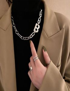 Metal impreza fajna kobieta łańcuch biżuteria Europa Ameryka Atmosferyczna litera B