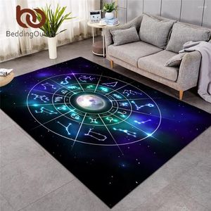 Carpets BeddingOutlet Zodiac Circle Floor Mat Astrology Constellations Large Carpet For Living Room Galaxy Rugs Scorpius Leo Alfombra