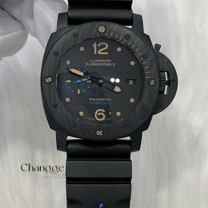 Designer de homens relógios de aço inoxidável quartzo de luxo assistir Peinahai Submersible Series Carber Fibra Mecânica Automática Menical's Watch Pam00616 Watch PAM00616