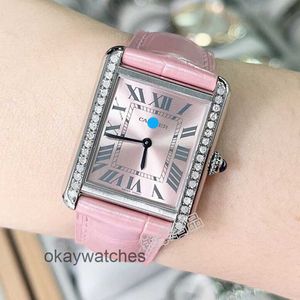 Tarcze działające Automatyczne zegarki Carter Women Watch Watch Tank proszkowy Zestaw English W5200000