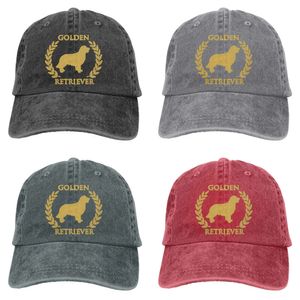 Retriever Golden Adult Denim Sun Hat Classic Regulowany kapitan baseballowy Oryginalna jakość