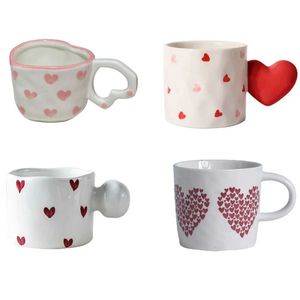 Mugs Romantic Gifts Christmas Mug Korea Ins Mug Coffee Tea Cup Creative Heart Cup Ceramic Mug Milk Coffee Cups Gift Christmas Present J240428