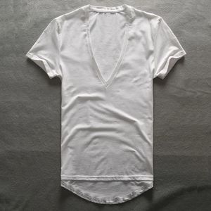 Zecmos Deep V Neck T-shirt Homem Men.