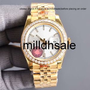 Relojの役割Relojes Watch Mens Watch Diamond Bezal Automatic Mechanical Watches Business Wristwatchステンレス鋼防水装置Desinger Montre de Luxe 41mm