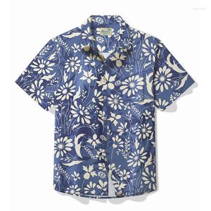 Herren lässige Hemden Hawaii Beach Tropical Blatt Muster 3D-Druck Blusen Männer Frauen Kurzarmknöpfe Hemd Summer Holiday Party Camisa
