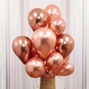 Party Decoration 85pcs Set 32.8ft Rose Gold Aluminium Foil Streamers 10 Inch Latex Birthday Balloons Hanging Swirls