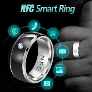Fashion Mens Ring Magic Wear NFC Smart Finger Digital för Android -telefoner med funktionellt par rostfritt stål 240423