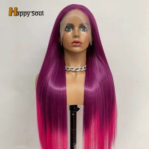 Long Style Purple Euramerican Fashion Fiber Chemical HD Lace Front Wig de alta temperatura Termily Hair Hairleless Wig Factory por atacado