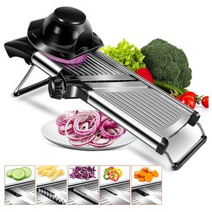 304 Stainless Steel Adjustable Mandoline Vegetable Slicer Professional Cutter Vegetable Grater With Blades Kitchen Gadgets 240422