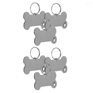 Hundhalsar 6 datorer Pet Tag Collar Accessories ID Taggar Fashion Personlig pendent hängande rostfritt stål Lovely Cat