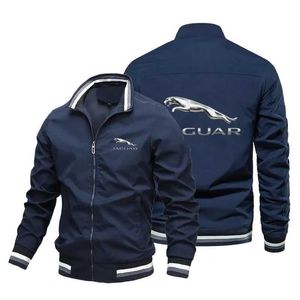 Men's Jackets 2023 Jaguar printed mens jacket fashionable trench coat outdoor sports jacket autumn and winter coat top T240428