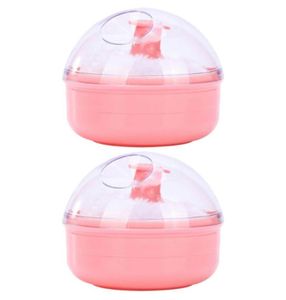 Губки аппликаторы хлопок 2pcs портативный порошок Puff Buble Baby Kids Talcum с хранением Box5122168