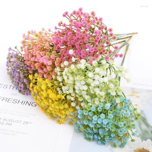装飾的な花ミニ6 PCS29cm人工偽絹ジプソフィラDIY花柄の花束手作りの結婚式のパーティーの家の装飾