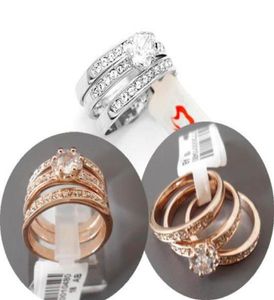 حلقات المجوهرات للأزياء للنساء ، السيدات روفسكي كريستال 18K الذهب مطلي بالتوليف الماس رينستون رينستون 6105657