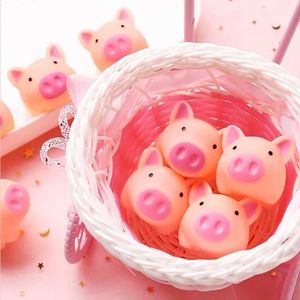 Brinquedos de banho de bebê Banho de porco fofo Float Squeeze Som Brinquedos Borda