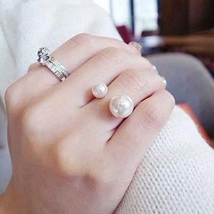 Кольца группы новое женское кольцо имитируемая жемчужная модная ювелирная украшения Anel