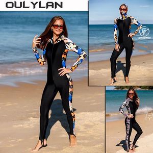 Swimwear femminile Oulylan 2024 Summer Snorkeling Swimsuit One Piece Front con cappuccio con cappuccio Surf Daving Abito da spiaggia abbigliamento da spiaggia