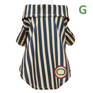 Camicie 2024New Stripe Dog Shirts Designer Luxury Pet Clothes Fashion Fashion Schnauzer Corgi Winter Raincoat Cucciolo