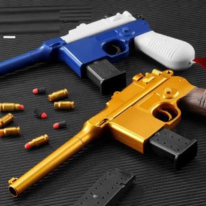 Gun Toys Bullet Bullet Toy Pistol Pistol Blaster Guns Revolver Revolver Modelo de tiro para crianças Adultos meninos Toy Fake Gun Toy T240428