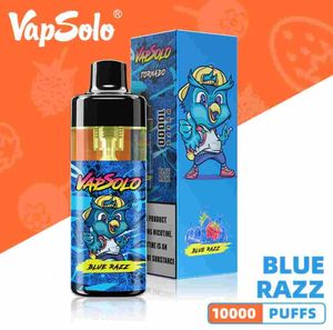 Vapsolo Tornado 12000 Puff Disposable Vape 10K 650mAh 20 ml Mesh Coil Justerbar luftflöde grossistånga