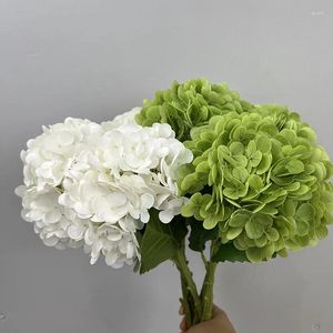 Dekorativa blommor konstgjorda 3D -tryckta hortensior grenar simulering blommor bröllop rosa vit hortensia heminredning