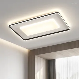 Tavan Işıkları Oturma Odası Ana Lamba Modern Minimalist Dikdörtgen Tam Spektrum LED Bütün Ev Kombinasyonu Packa