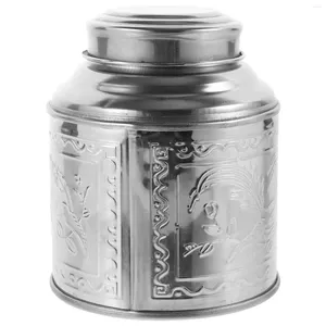 Storage Bottles Tea Bags Container Portable Case Containers For Stainless Steel Airtight Canister Loose Leaf Tin Sealing Jar