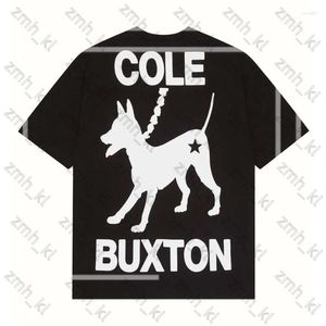 fashion brand designer Men's T Shirts Men Women Black White Pet Dog Print Cole Buxton T-shirt Oversized Tee Top Streetwear Shirt with Tags 246