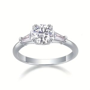 Juzuan 1CT Ring 925 Silber Engagement Mens Ehering für Bankettparty Urlaub Valentinstag 240416 geeignet