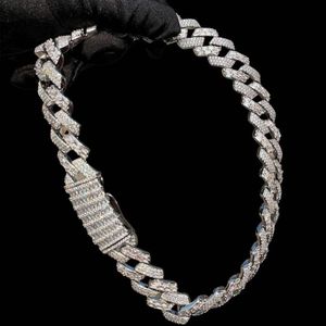 Biżuteria Hip Hop lodowaty diament CZ lodowany 18 mm duży gruby masywny ciężki krawężnik kubańskie łańcuchy bransoletki