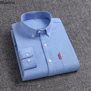 Camisas de vestido masculinas plus size 4xl 5xl algodão de manga comprida
