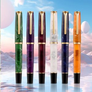 Hongdian N12 Fountain Pen ef f nib beautiful Акриловые ученики Подарок подарок поршень поршень школьный офис писать канцелярские товары 240417