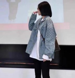 Vintage Designer Jacket Women Multiple Pockets Long Sleeve Spring Jean Jackets Denim Womens Coat