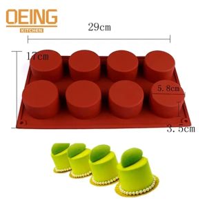 Moulds Silicone Mold Cake Pastry Baking Round Jelly Pudding Soap Form Ice Decoration Tool Disc Bread Biscuit Mould Baking Accessories