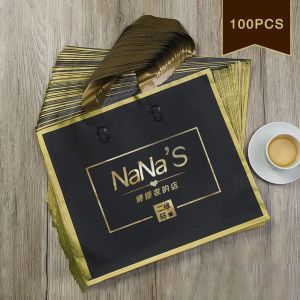 Intercomulário 100pcs personalizado phnom penh fost sagas de compras espessadas com manuseio saco de presente de plástico imprimir uma cor em duplaidificação