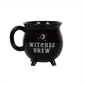 Mughe 1 Halloween Witch Brewing Pot Care Coffee Tazza di caffè in ceramica Tazza di caffè in ceramica DECORAZIONE DI RAGGIATO DI HALLOWEEN J240428