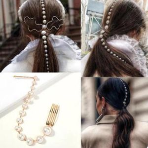 Klipy do włosów Pearl Wedding Jewelry Charm Bridal Crystal Combs Women Party HairPins Fashion Korean Cute Romantic Akcesoria