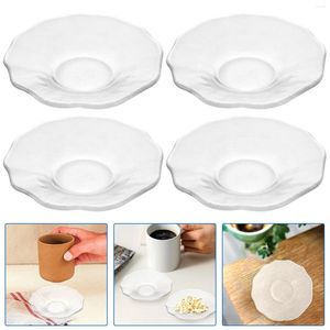 Travesseiro 4 pcs copo montanhas -russas decorativas de mesa de tapete de café bebida de vidro de tampa pequena bebida fina