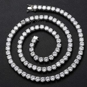100% 925 Sterling Silver Moissanite Tennis Chain Necklace Diamond Test passerade glittrande fina smycken med GRA -certifikatkedjor