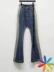 Pantaloni da uomo high street lavato a gradiente micro leggings leggings jeans uomini donne hip hop denim