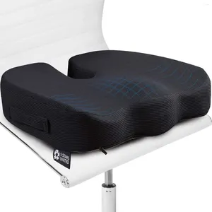 Pillow Seat For Office Chair Memory Foam Non-Slip Desk Back Coccyx Sciatica Tailbone Pain Relief BuPillow