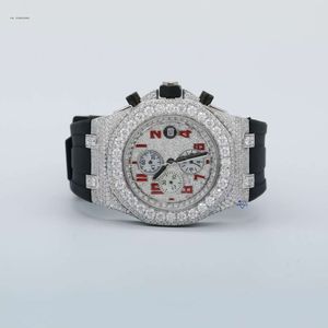 Discover The Epitome Of In Custom High Quality Stainless Steel Mens Chronograph Lab Grown Diamonds Watch With VVS Clarity