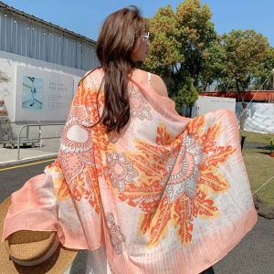 Cover-up tryck nyaste 90x185cm Trip Beach Sunscreen Scarve Bikini Shawl Sarong Wrap Scarf Women Brasilian Swimsuit Bathing Coverups Cape Cape