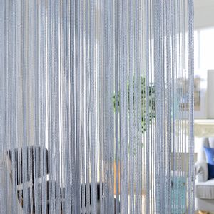 300x260 cm Feste Farbvorhänge Streifen Weiß leer grau klassische Linie Vorhang Fenster Blind Valance Room Divider Tür dekorativ 240422