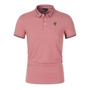 Män kort ärm Polo Shirt Business and Leisure Button Trim Summer Casual Lapel Fashion Trend Pullovers Tshirt Streetwear Tops 240412