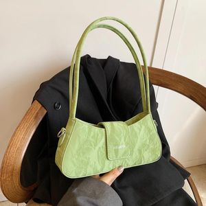 Bolsas de ombro bolsa verde para mulheres baguet shoerx shopper bola de couro pu pU bolsa de couro vintage feminino bola de viagem