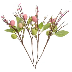 Decorative Flowers Easter Egg Decor Twig Branches Vase Arrangement Artificial Simulation Berry Cuttings Indoor