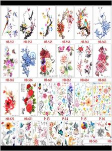 1 st blommor Bird Decal Fake Women Men Diy Henna Body Art Design Butterfly Tree Branch Vivid Sticker Xunnn Tattoos 7K2AH5242345